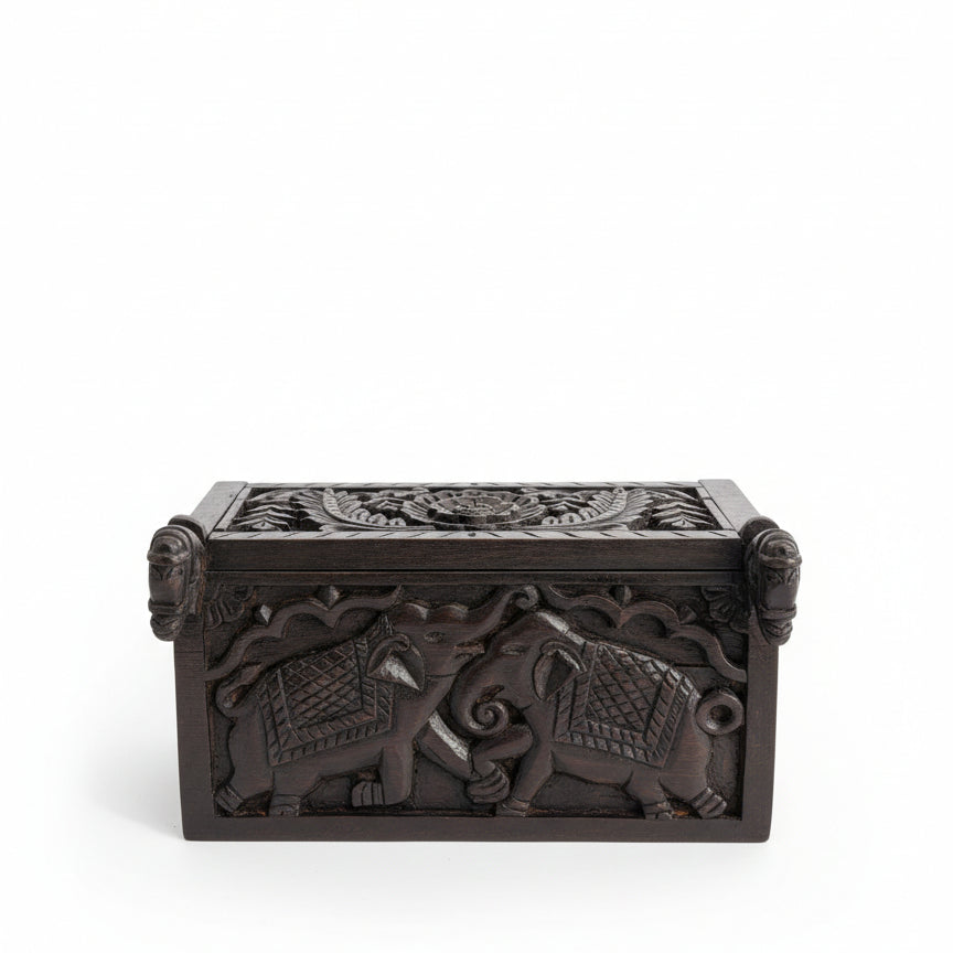 Panchtantra Carved Vanity Box image 4