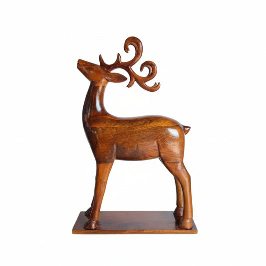 Mriga Wooden Deer Sculpture image 0