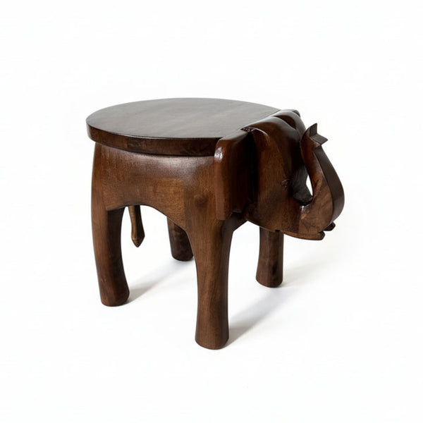 Gajadhar Elephant Carved Stool image 0