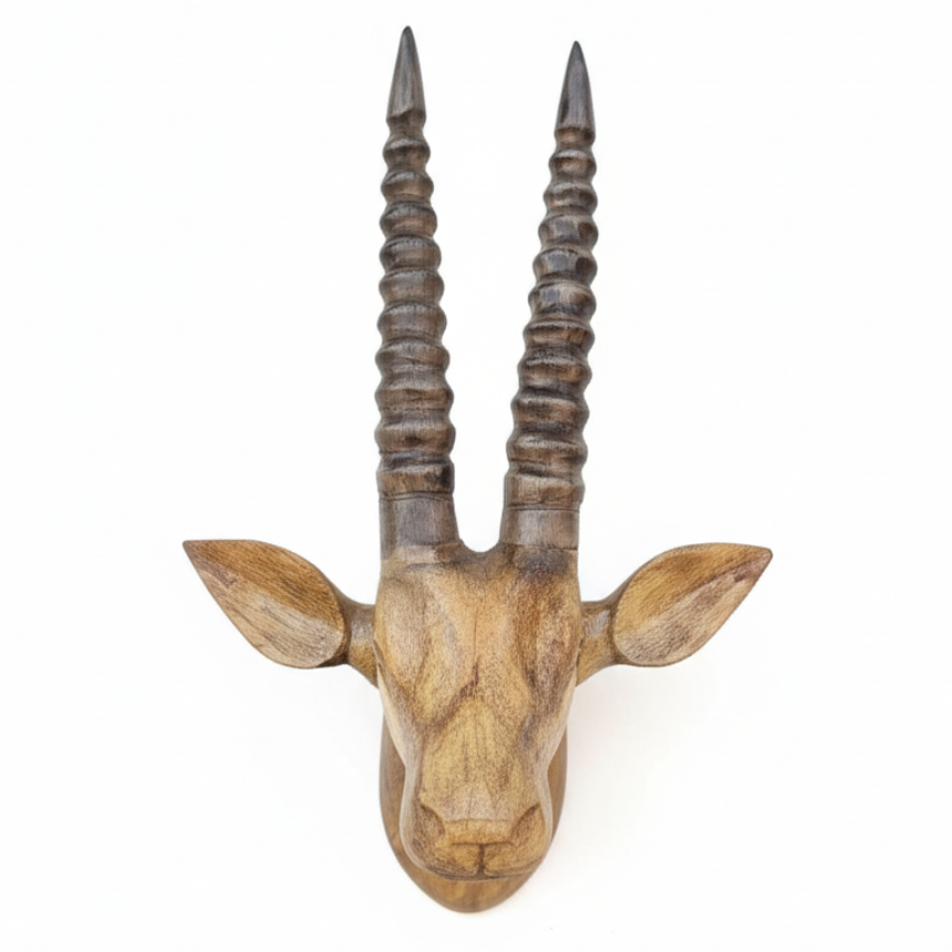 Savanna Antelope Wall Mounted Sculpture - Tribal Handicrafts