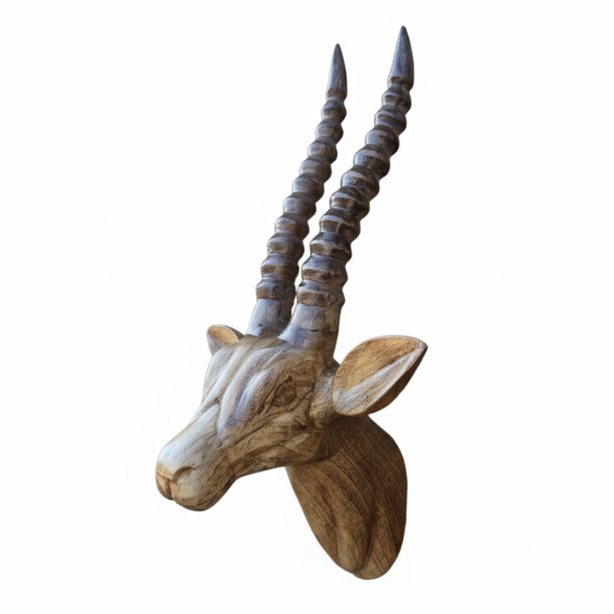 Savanna Antelope Wall Mounted Sculpture - Tribal Handicrafts
