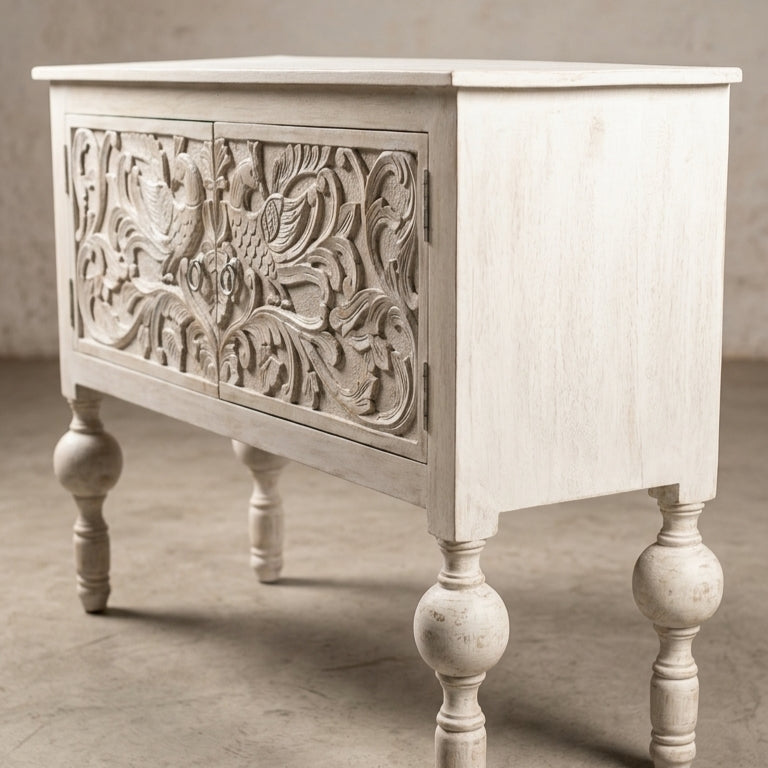 Gulab Carved Storage Console Unit