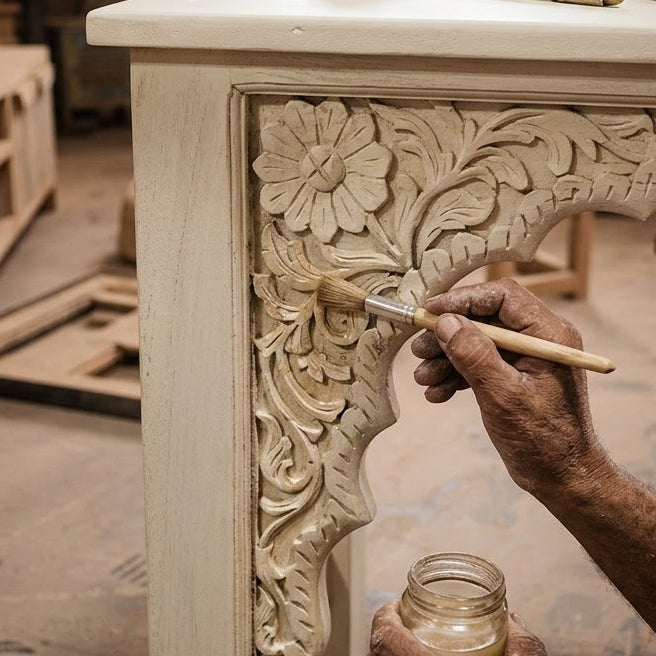 Meera Carved Console Unit
