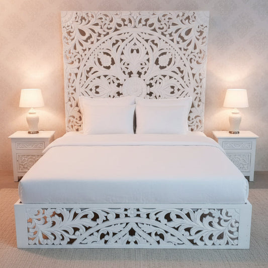 Rani Carved Panel Bed image 1