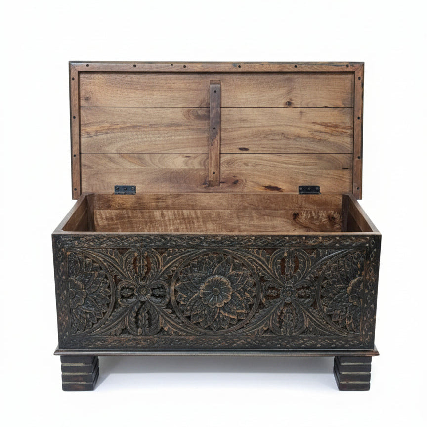 Virasat Carved Storage Box image 1