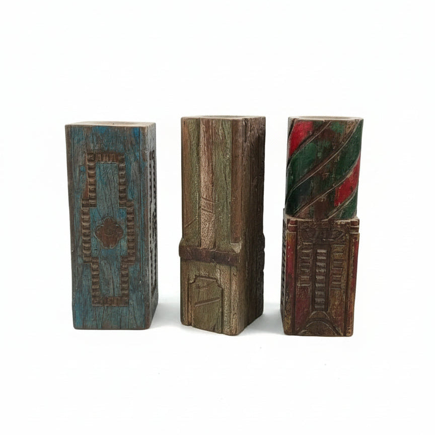 Utsav Carved Candle Stand image 2