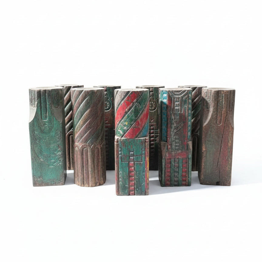 Utsav Carved Candle Stand image 0