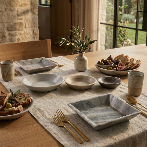 Chandrika Marble Plates - Tribal Handicrafts