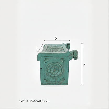 Panchtantra Carved Vanity Box image 3