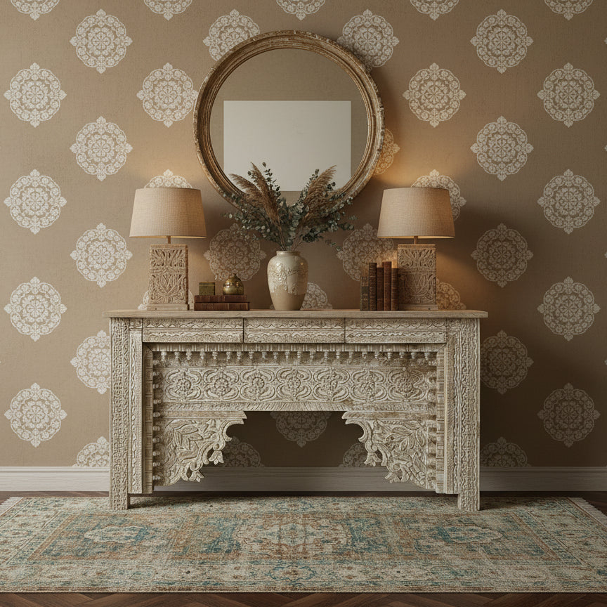 Maharaja Carved Console Table image 1