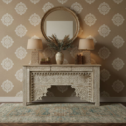 Maharaja Carved Console Table image 1