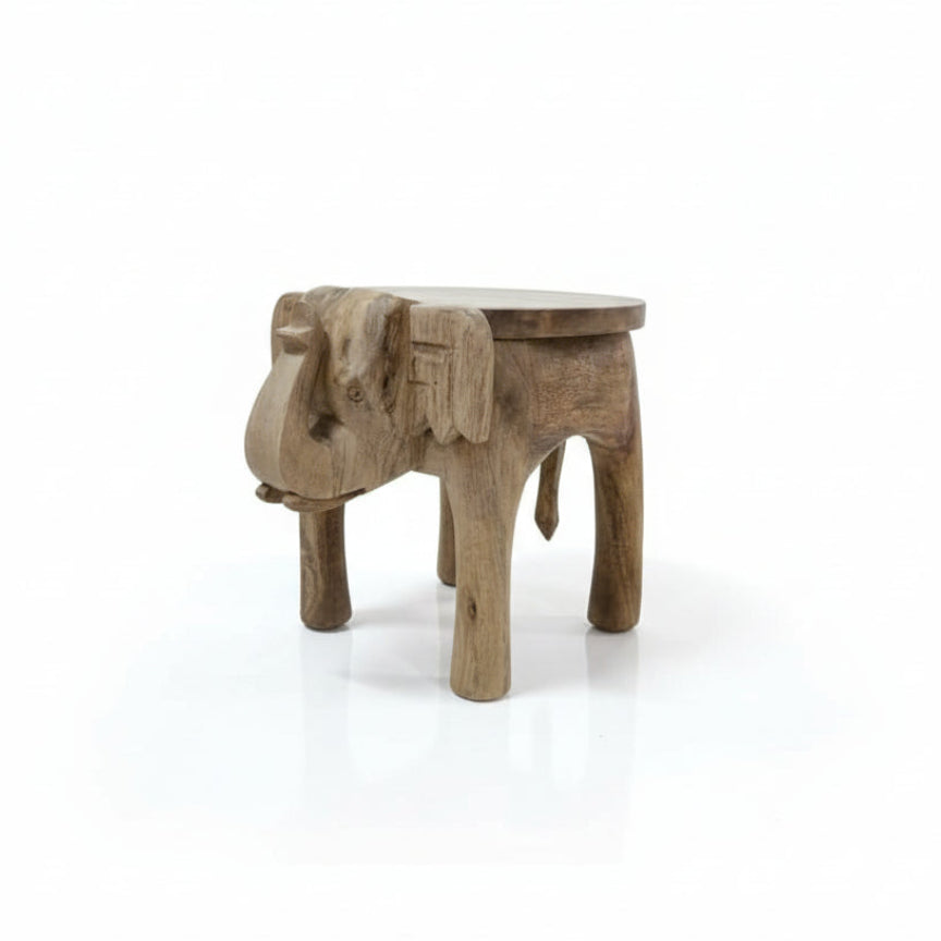 Gajadhar Elephant Carved Stool image 1