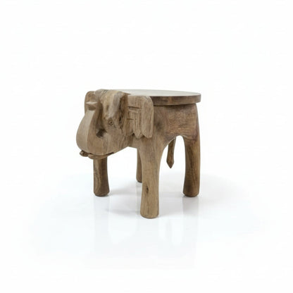 Gajadhar Elephant Carved Stool image 1
