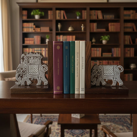 Gajraj Wooden Bookends image 1