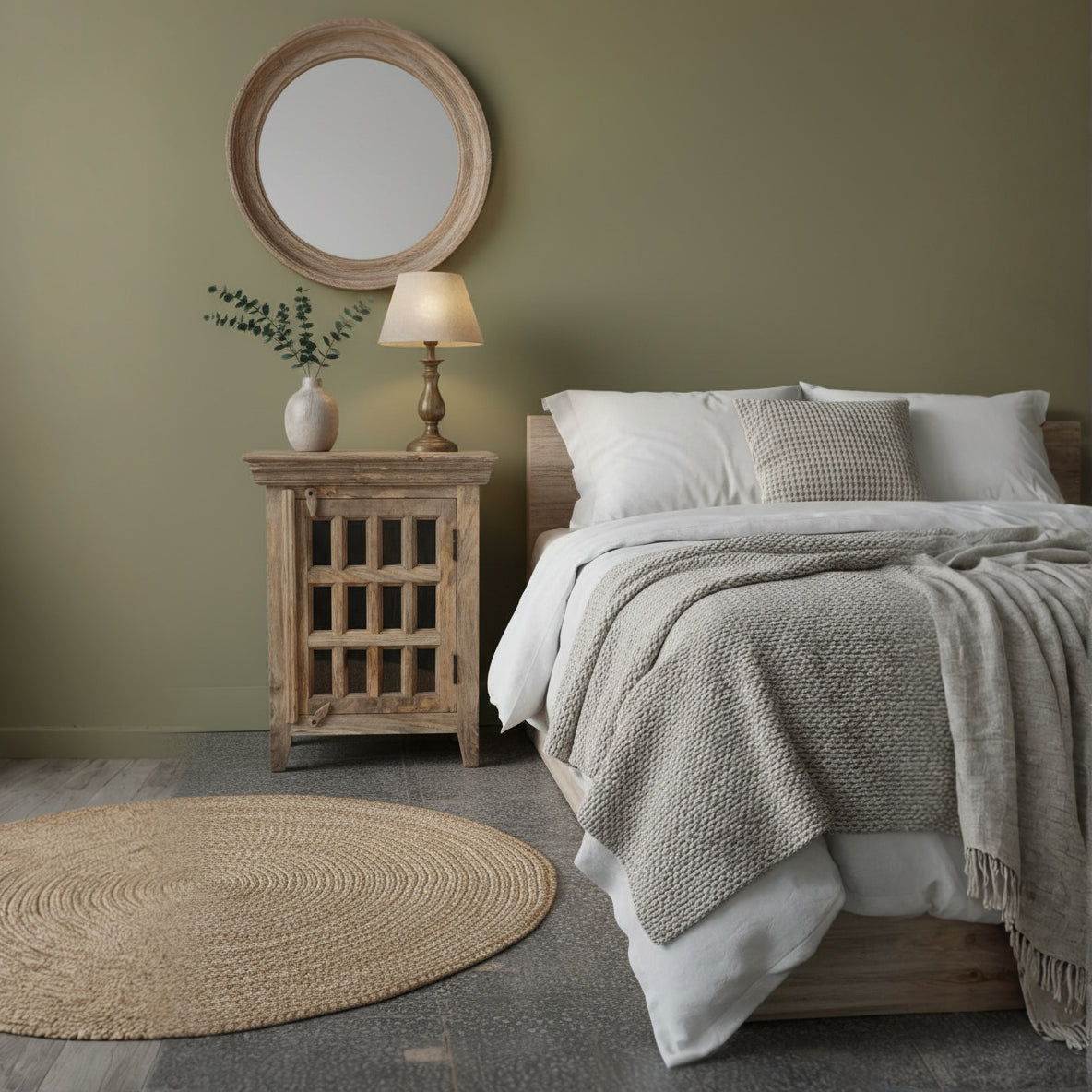 Rojo Mirra Bedside - Tribal Handicrafts